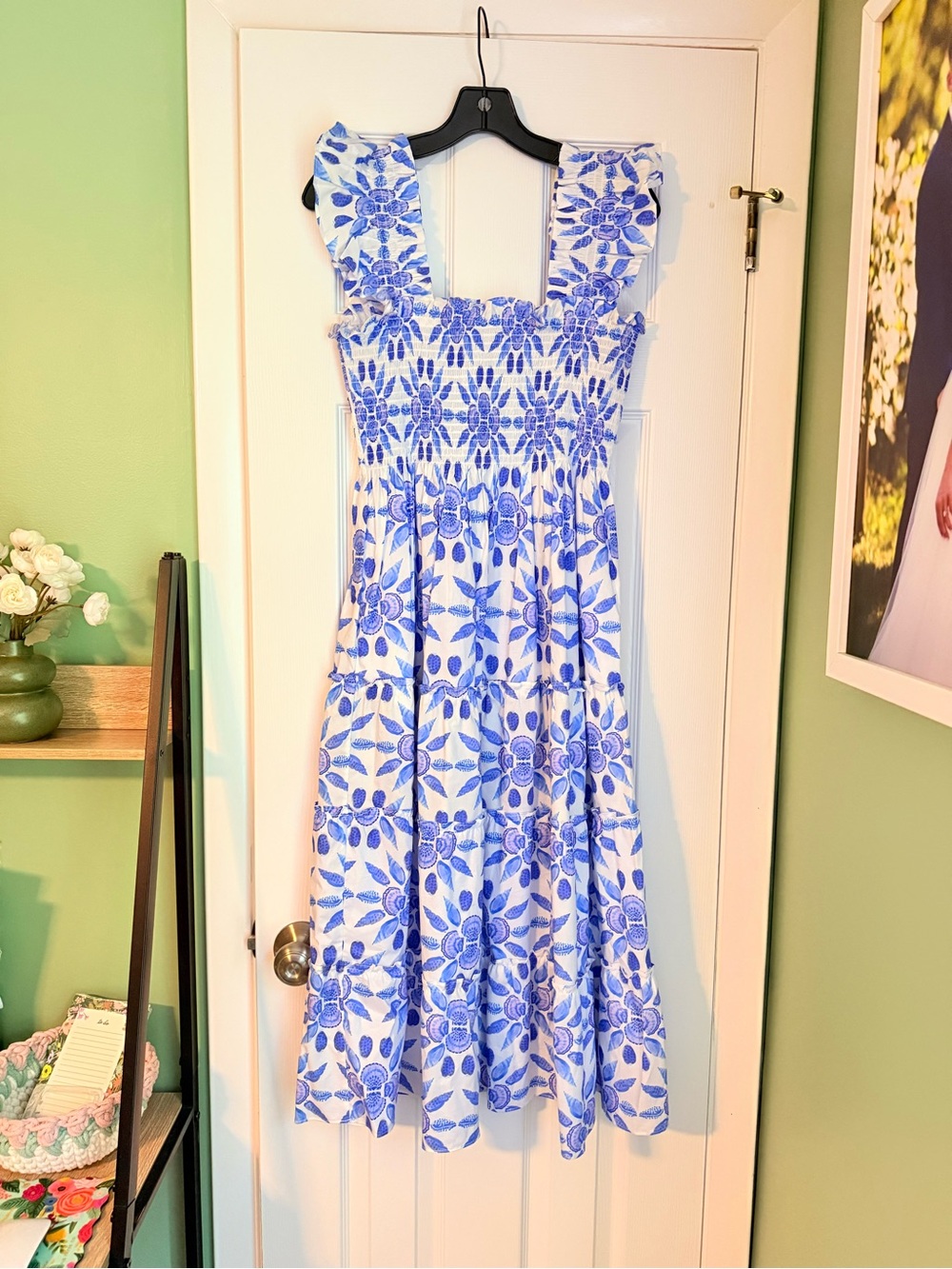 Hill House Nap Dress in Blue and White